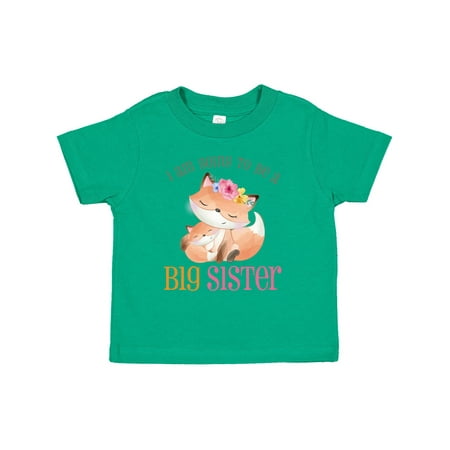 

Inktastic I Am Going to Be a Big Sister - Floral Fox Gift Toddler Toddler Girl T-Shirt