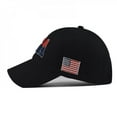 thumbnail image 3 of Miyanuby Unisex Baseball Caps USA Letter American Flag Embroidery Cotton Sport Hats for Women Men, 3 of 5