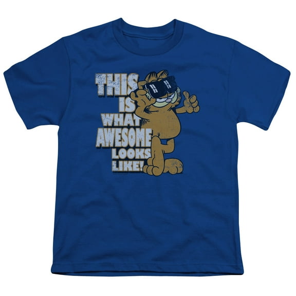 Garfield - Awesome - Youth Short Sleeve Shirt - Large