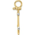 thumbnail image 2 of 14K Yellow & Rhodium With 3-D Anchor Shackle Bail Charm (36.95 X 22.8) Made In United States k9030, 2 of 5