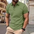 thumbnail image 6 of Men's Polo Shirts Short Sleeve Casual Polo T-Shirt Slim Fit Golf Shirts Green S, 6 of 7
