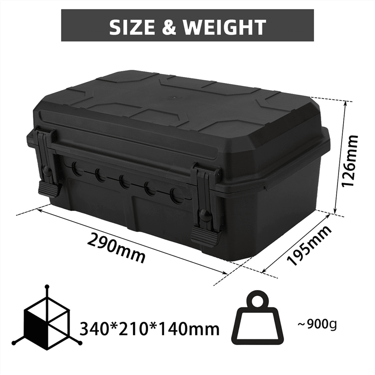 Outdoor Weatherproof Connection Box, Ip54 Water- Extension Cord Connection Box, Electrical Box to Protect Black