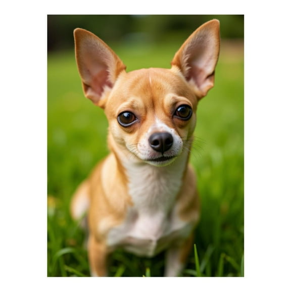 Diamond Art Kit for Adults, Chihuahua Green Grass Background Diamond Painting for Adults Beginners, DIY Diamond Art Painting Kits, 5D Diamond Painting Crafts for Home Decor 12x16 Frameless