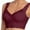 Wine, variant on Bra for Women Strapless Lace Tank Top with Lightweight Support and Adjustable Side Gather for Comfortable All-Day Wear Black L