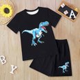 thumbnail image 2 of NOLDARES Toddler Infant Baby Boy Outfits Short Sleeve Crewneck Tee Top Casual Shorts 2pcs Summer Clothes(Blue,11-12 Y), 2 of 6