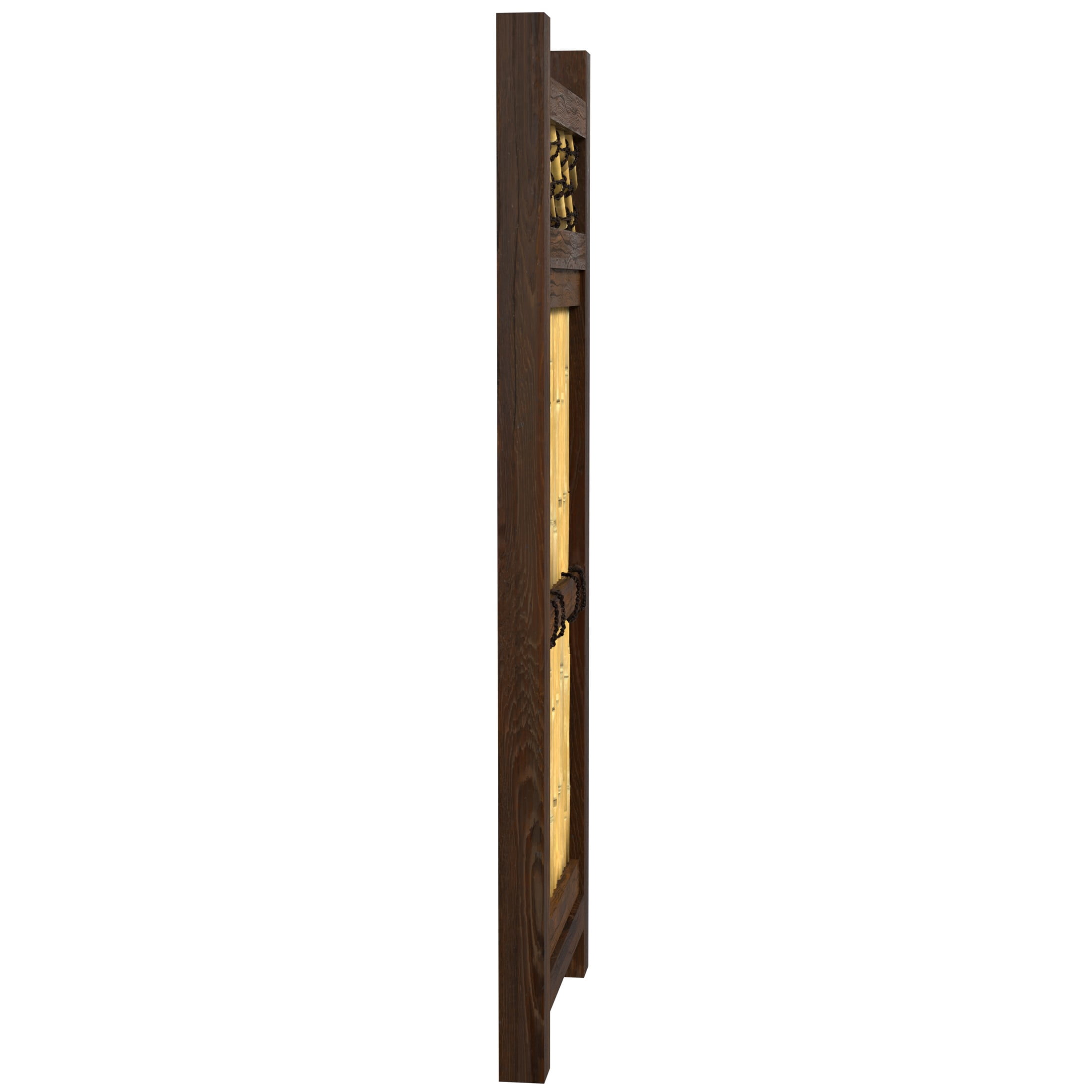 Red Lantern 4 ft. x 1.5 ft. Japanese Bamboo Zen Garden Fence