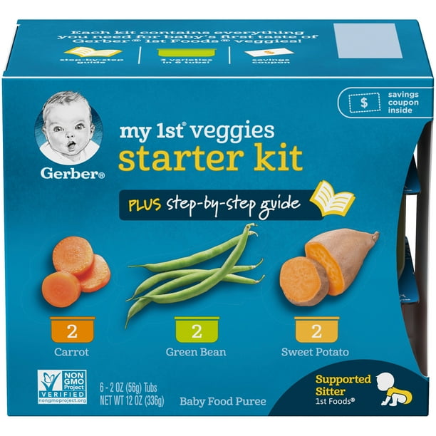 Gerber Stage 1 Baby Food, Variety Pack, 12 oz Tub, 6 Pack - Walmart.com