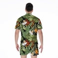 thumbnail image 2 of Hawaii Tropical Plants Pattern Short Sleeve Men'S Rompers, Aloha Tropical Hawaiian Casual Summer Jumpsuits Outfit, 2 of 4