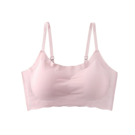 

Lumento Ladies Removable Daily Wear Bralettes Support Invisibles Bra Stretch Full Coverage Pink S (70AA/70AB)