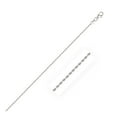 thumbnail image 1 of 14k White Gold Solid Diamond Cut Rope Bracelet 1.5mm, 1 of 1