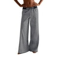 thumbnail image 2 of Delayuji Womens Stripes Pants Printed Casual Fashion Wide Leg Pants Sports Pants Loose Running Pants Pajamas Pants Loungewear, 2 of 7