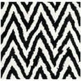 thumbnail image 6 of SAFAVIEH Giuseppe Chevron Shag Area Rug, Ivory/Black, 3' x 5', 6 of 10