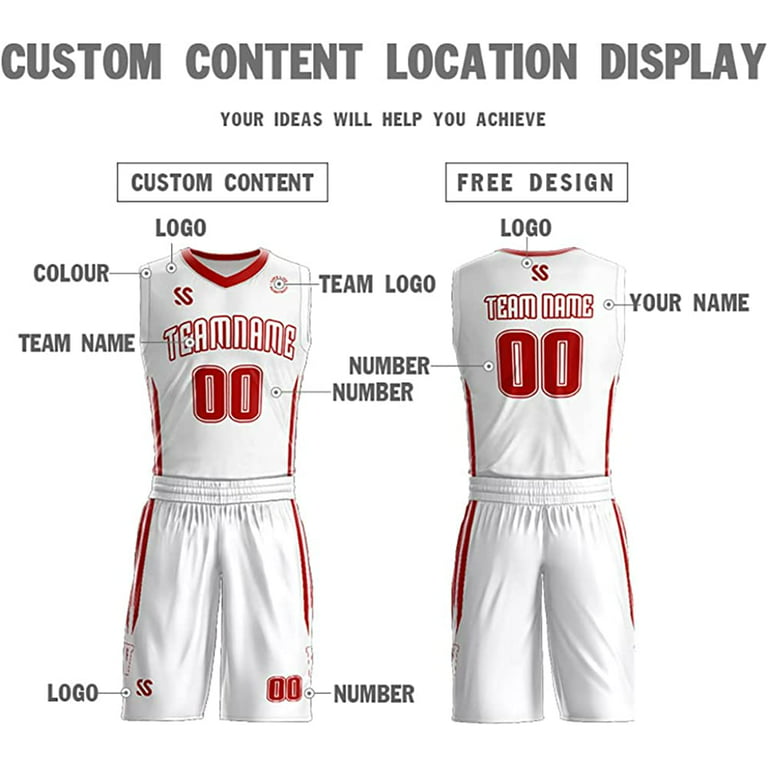  Poxiol Customizable Basketball Jerseys for Youth Boys Man Full  Sublimation Printed Team Name Number Logo Athletic Jersey (as1, Alpha,  xx_s, Regular, Regular, Monkey) : Clothing, Shoes & Jewelry