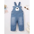 thumbnail image 3 of 6 Months Baby Girls Clothes 9 Months Girls Pants Infant Girls Denim Overall Pants Blue, 3 of 7