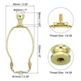 thumbnail image 2 of Uxcell 5.98 inch Lamp Harp Kit with Finial Lamp Shade Holder Gold Tone, 1 Set, 2 of 6