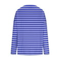 thumbnail image 4 of LIaqionyy Womens Striped Shirt Trendy V Neck Long Sleeve Basic Tee Casual Loose Fall Blouses Tops Outfits, 4 of 6