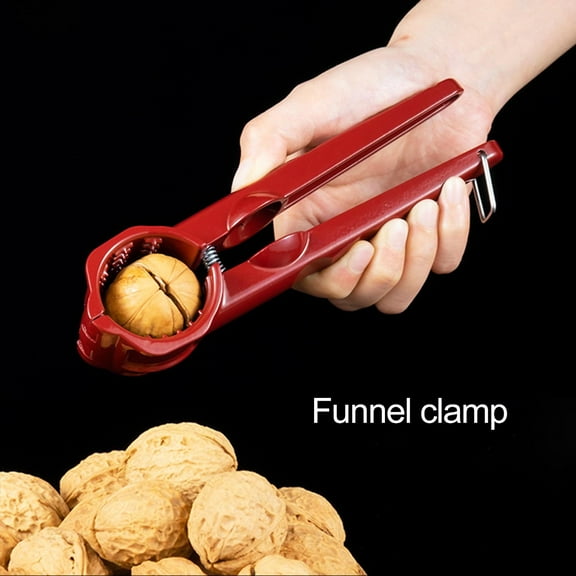 Reheyre Non-Slip Handle Walnut Cracker - Cup Shaped, Polished Finish, Labor-saving Stainless Steel Nutcracker Tool for Kitchen