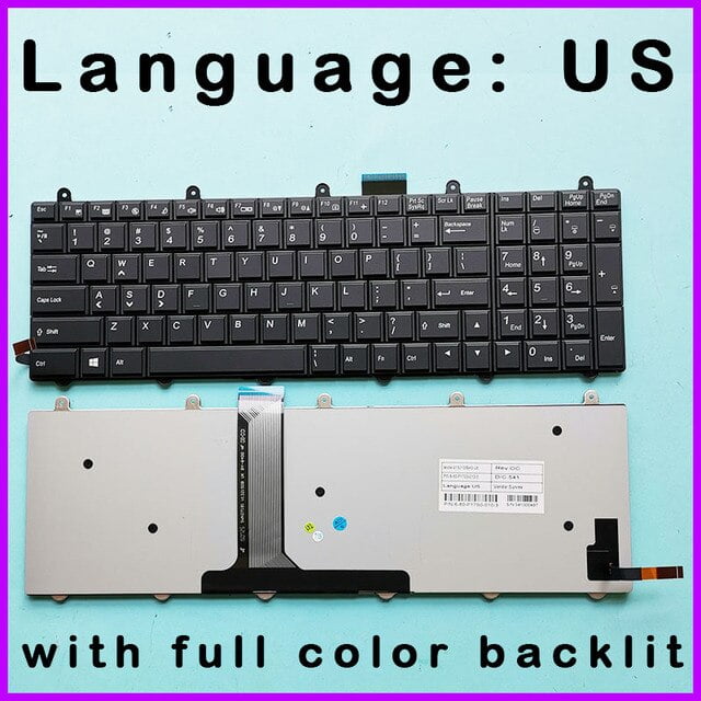 color backlit Keyboard For CLEVO P157SM P177sm P150EM P170EM P370EM P570WM P570WM3 P150SM-A 6-80-P17S0-010-190-3 V132150BK3