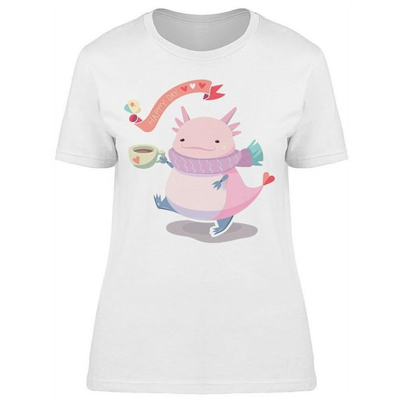 Cute Axolotl T-Shirt Women -Image by Shutterstock, Female XX-Large