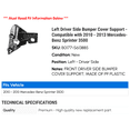thumbnail image 2 of Left Driver Side Bumper Cover Support - Compatible with 2010 - 2013 Mercedes-Benz Sprinter 3500 2011 2012, 2 of 2