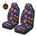 thumbnail image 3 of Uorisanigo Car Seat Covers - Non-Slip Purple Flowers Print Front Seat Cover Universally Used for Cars, SUV Trucks - 2PCS Car Driver Seats Covers Accessories, 3 of 7