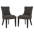 thumbnail image 1 of Modway Regent Chaise Latérale de Salle à Manger en Tissu, Ensemble de 2, Brun, 1 of 6