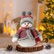 thumbnail image 4 of Cute Snowman Knitted Doll Christmas Handmade Gift Indoor Snowman Sculpture Winter Desktop Decoration Layered Tray And Home Decor., 4 of 5