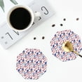 thumbnail image 3 of Bingfone Vintage 4th Of July Leather Drinks Coasters with Set of 6,Suitable for Home Kitchen,Coffee Cup Coasters Home Gift, 3 of 7