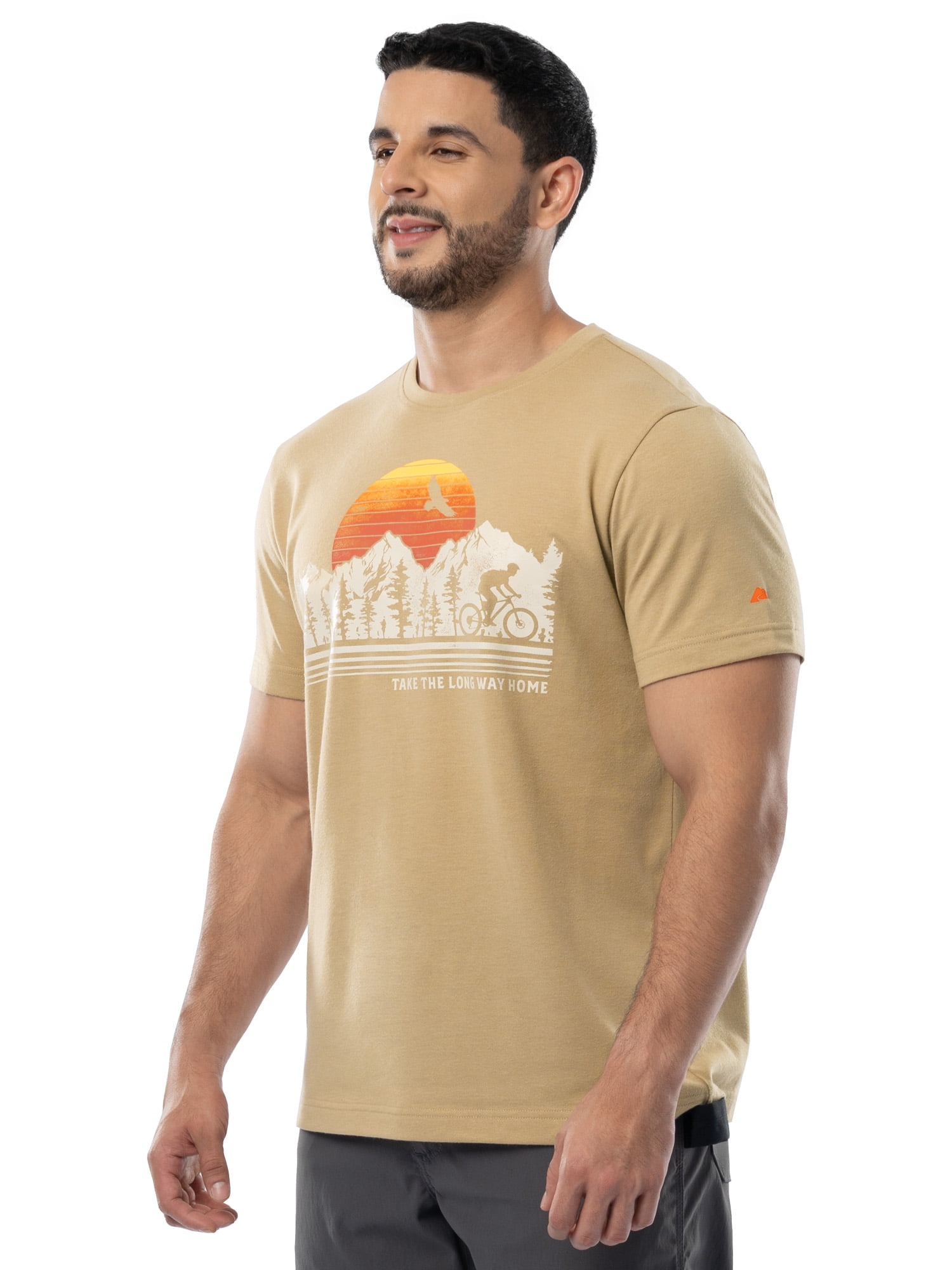 Ozark Trail Men's Active Graphic Tee with Short Sleeves, Sizes S-3XL