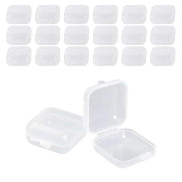 Beloving 20 Pieces Small Square Storage Containers Clear Storage Case For Jewellery Clear 3.5cmx3.5cm