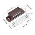 thumbnail image 2 of Uxcell Magnetic Latch Catch with Strike Plate Plastic Brown 16 Pack, 2 of 6