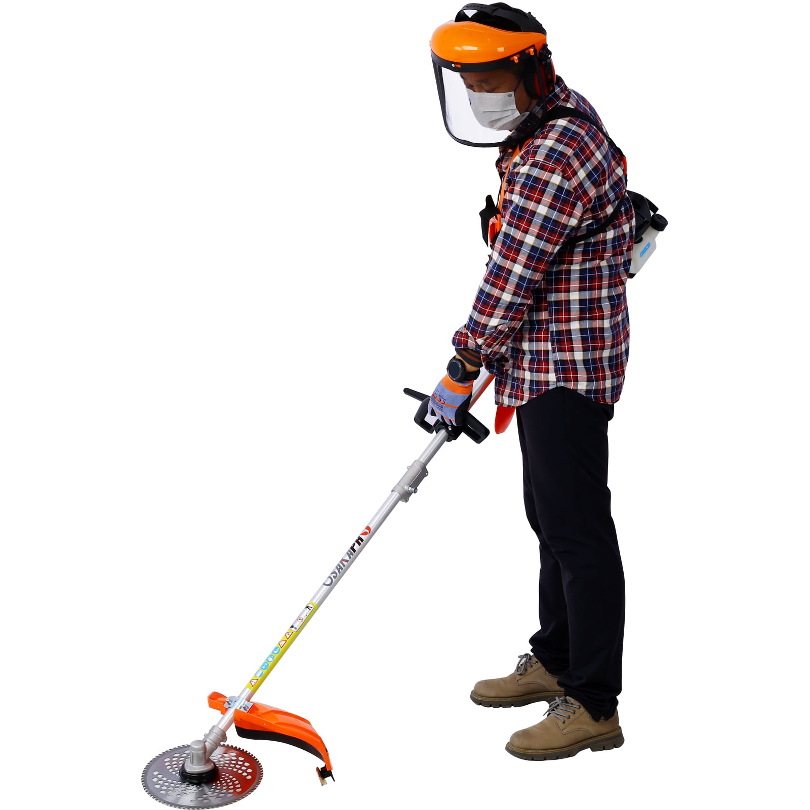 imerelez 8 in 1 Multi-Functional Trimming Tool, 56CC 2-Cycle Garden Tool System with Gas Pole Saw, Hedge Trimmer, Grass Trimmer, and Brush Cutter EPA Compliant