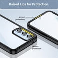 thumbnail image 4 of Case for Samsung Galaxy A54 5G Phone Case Slim Dropproof [Defend from Drop/Scratch/Slip/Fingerprint] Clear Acrylic Hard Back Soft TPU Bumper Hybrid Phone Cover for Samsung Galaxy A54 5G-Black, 4 of 16