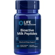 Life Extension Bioactive Milk Peptides – Promotes Relaxation and Healthy Sleep – Gluten-Free, Non-GMO – 30 Vegetarian Capsules