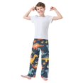 thumbnail image 2 of FORMRS Boys Pajama Pants with Pockets Size 6-8Y Kids Lounge Sleep Bottoms, Blue Dinosaur, 2 of 8