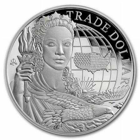 2023 St. Helena 1 oz Silver Modern US Trade Dollar Proof