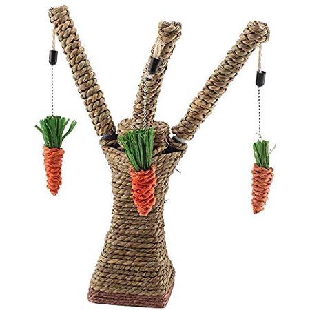 Cat Scratch Toy Pet Rattan Grass Scratcher Climbing Tree Small Animal ...