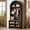 Black & Brown, variant on Finmind 70.9" H Hall Tree with Bench & Shoe Storage, Arched Coat Rack with 4 Hooks & 4 Cubbies, Entryway Bench Organizer for Mudroom, Hallway, Brown