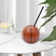 thumbnail image 3 of Wosthever Vasos con forma de bola, botella de vidrio de 450 ml con tapa y pajita, resistente y práctico para el día a día Organizadores de utensilios de cocina Baloncesto diámetro 10 cm, 3 of 6