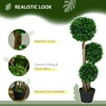 thumbnail image 4 of HOMCOM 3ft Artificial Tree, Three Ball Boxwood Topiary for Indoor Outdoor, 4 of 10