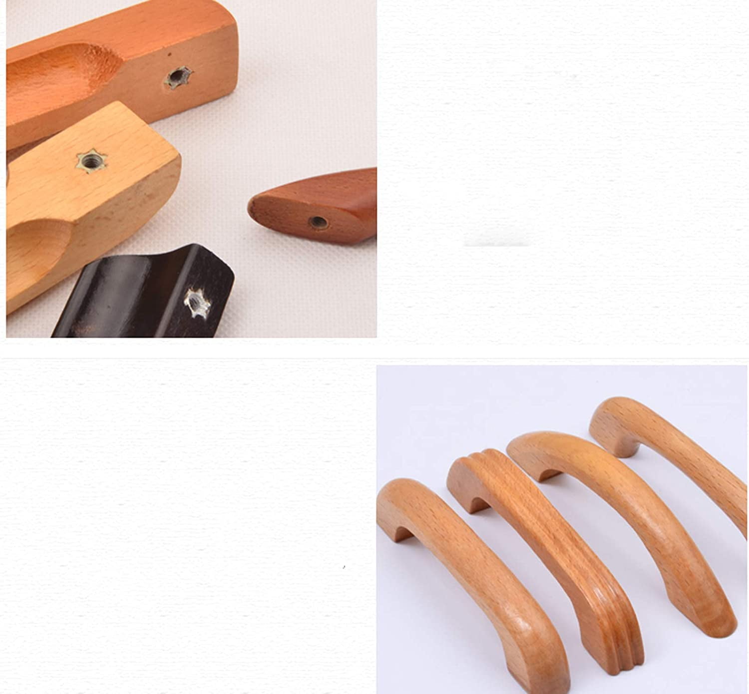 Gamvdout Wood Pull Knobs  3pcs Cabinet Furniture Kitchen Pulls Handles for Dresser Drawer Wardrobe Cupboard Knobs for Bathroom Wardrobe Door Knob