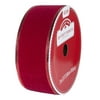 Holiday Time Red Velvet Ribbon With Sonic Edging, 2 Inch X 35 Foot