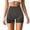 Grey, variant on Women's High Waisted Seamless Yoga Shorts, Tummy Control Compression Workout Biker Shorts, Quick Dry Athletic Shorts for Gym, Running & Fitness(Pink/L)