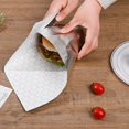 thumbnail image 4 of 50 Pack Premium Insulated Foil Sandwich Wrap Sheets, 12"x12" Pre-Cut Foil Paper for Hot Dogs, Burgers, Burritos, Food Wrapping, Grease-Resistant and Waterproof, Heat & Cold Insulation for Freshness, 4 of 5