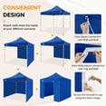 thumbnail image 5 of EAGLE PEAK 10' x 10' Pop-up and Instant Outdoor Commercial Canopy with 4 Sidewalls,Blue, 5 of 9