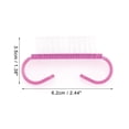 thumbnail image 4 of Unique Bargains 1 Pc Durable Translucent Horn Nail Brush for Cleaning Fingernails 2.44"x1.38" Pink, 4 of 6