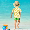 thumbnail image 4 of FORMRS Boys Rash Guard Short Sleeves Swim Shirt Quick Dry UPF 50+ Sun Protection, Sizes 3-12T, Yellow Rubber Ducks, 4 of 6