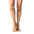 HMOONORY Women's Sheer Knee Highs Pantyhose with Reinforced Toe 20D