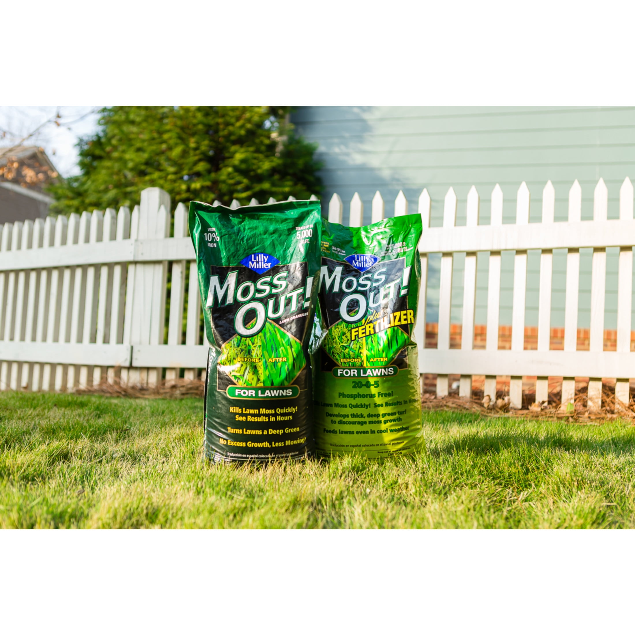 Lilly Miller Moss-Out Plus Lawn Fertilizer, 20 lb., Covers up to 5,000 sq. ft.