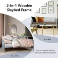 thumbnail image 6 of Giantex Twin Size Wooden Slats Daybed Frame, Sturdy Sofa Support Platform W/Rails and Full Wooden Slats Support, Home Furniture for Bedroom Living Room, Grey, 6 of 8